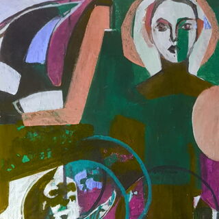ClaudiaPirron Gelenkt vom Unbekannten 140x110Acrylpigment