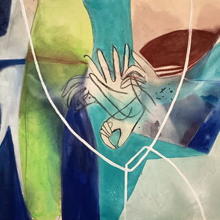 Claudia Pirron. It´s in your hand I -110 x 140Acrylpigment