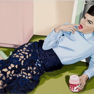 MARCELLA LASSEN, Marshmallow Fluff, 140 x 240 cm, Öl auf Leinwand