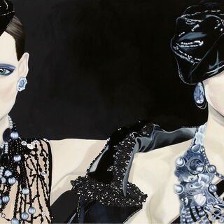 MARCELLA LASSEN, Black Fashion, 110 x 240 cm, Öl auf Leinwand.jpeg